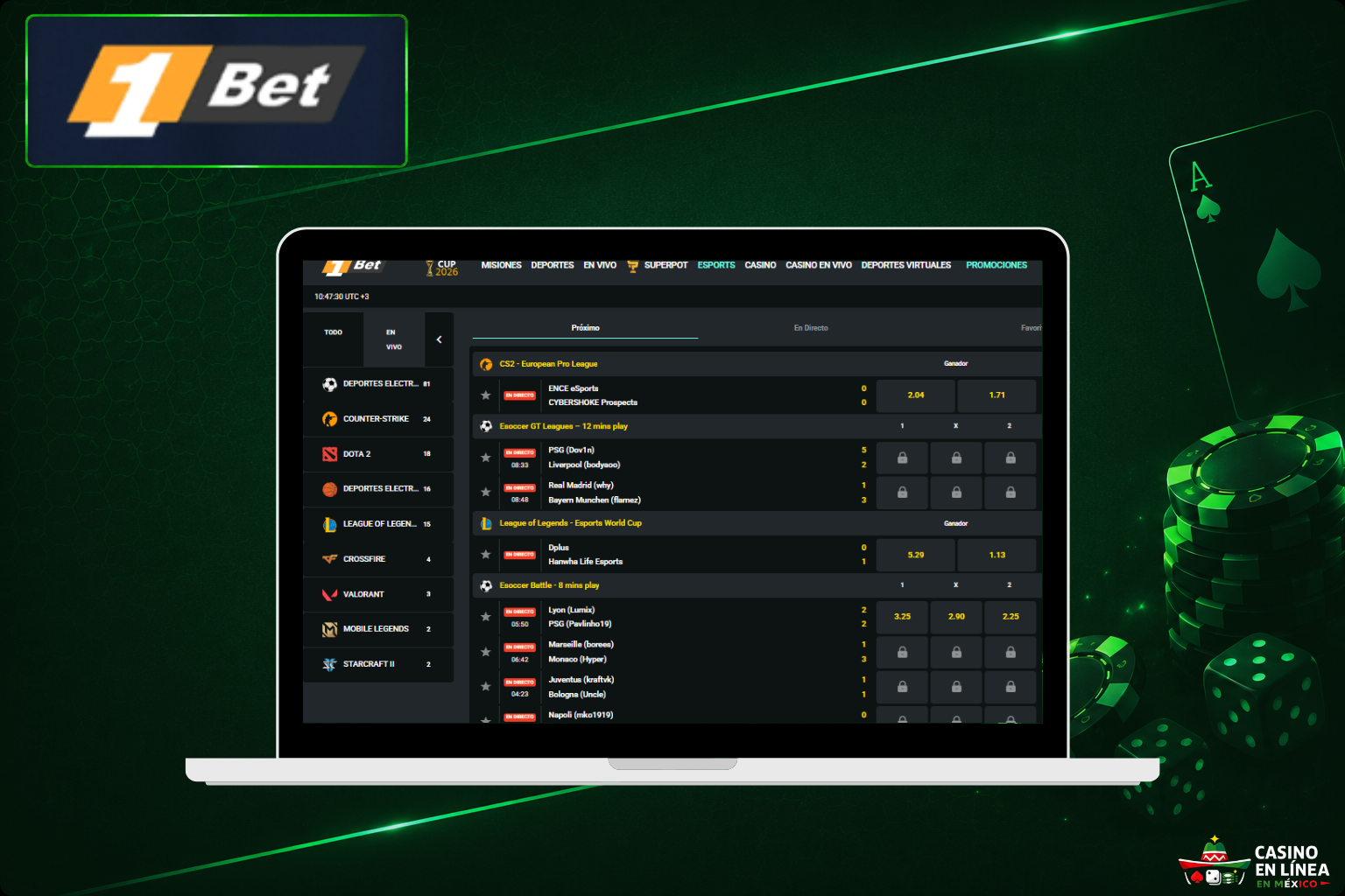 Apuestas deportivas en el sitio web oficial de 1Bet