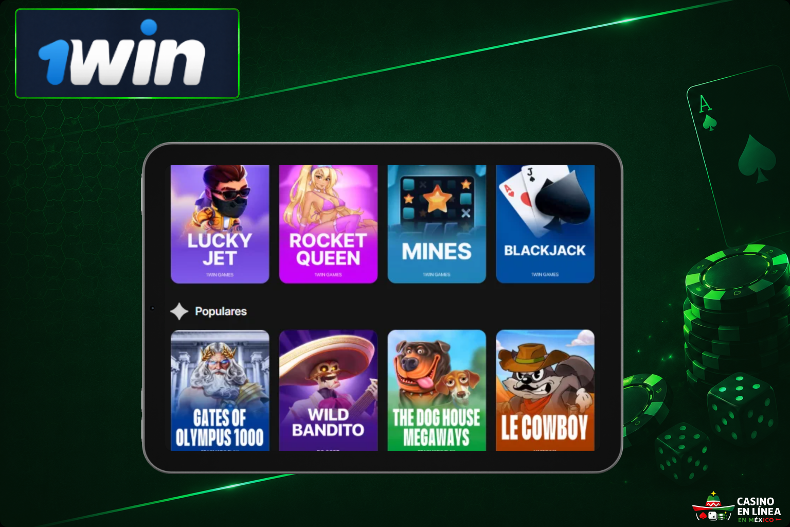 Máquinas tragamonedas en línea en 1Win