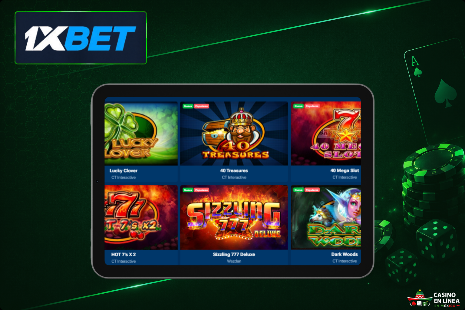 Biblioteca de máquinas tragamonedas de 1xBet Casino