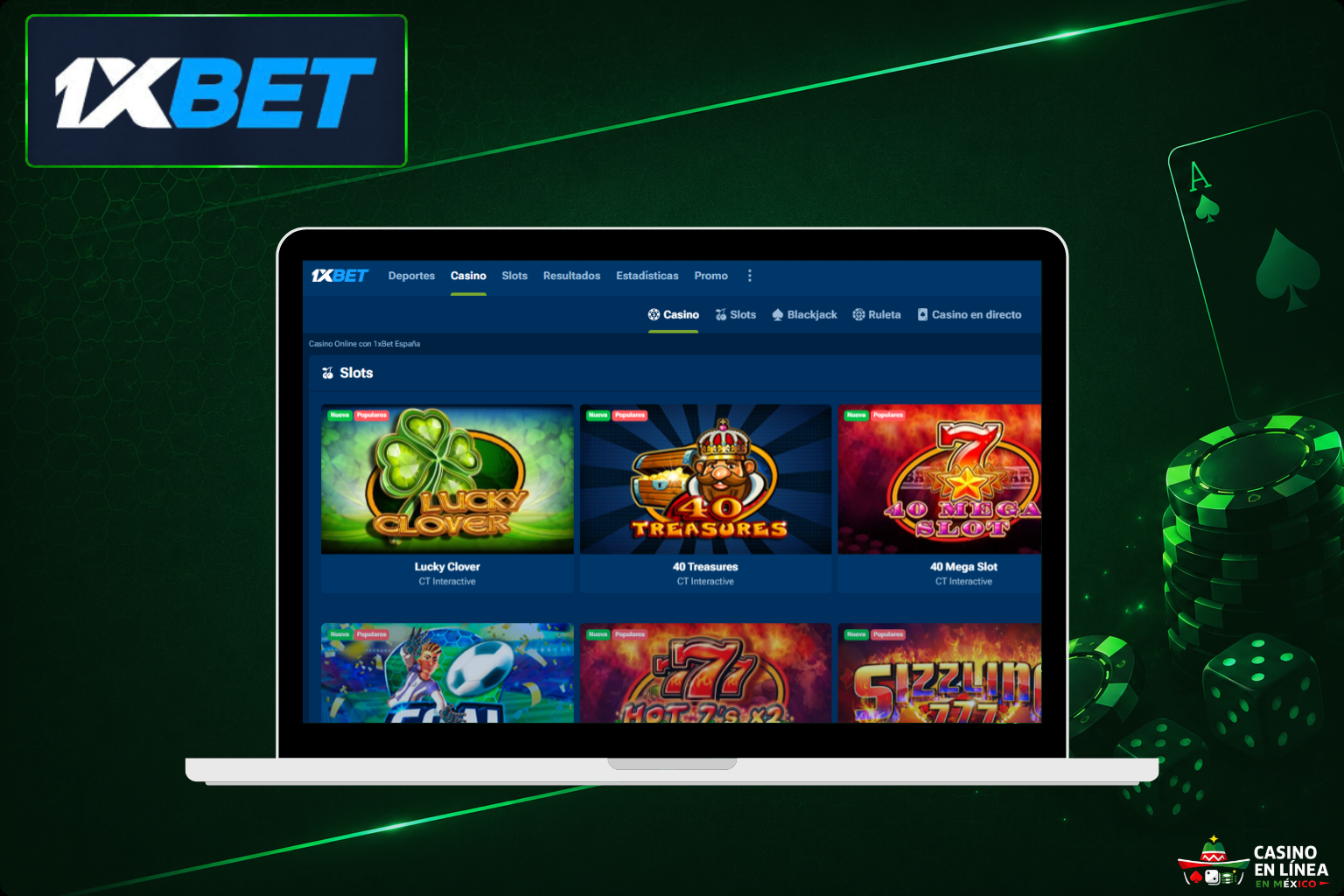 Sitio web oficial de 1xBet Casino