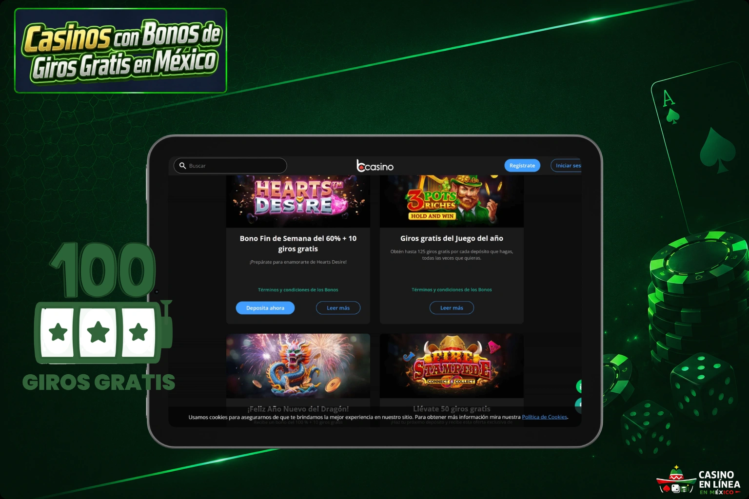 Mejores Casinos en México con 100 Free Spins