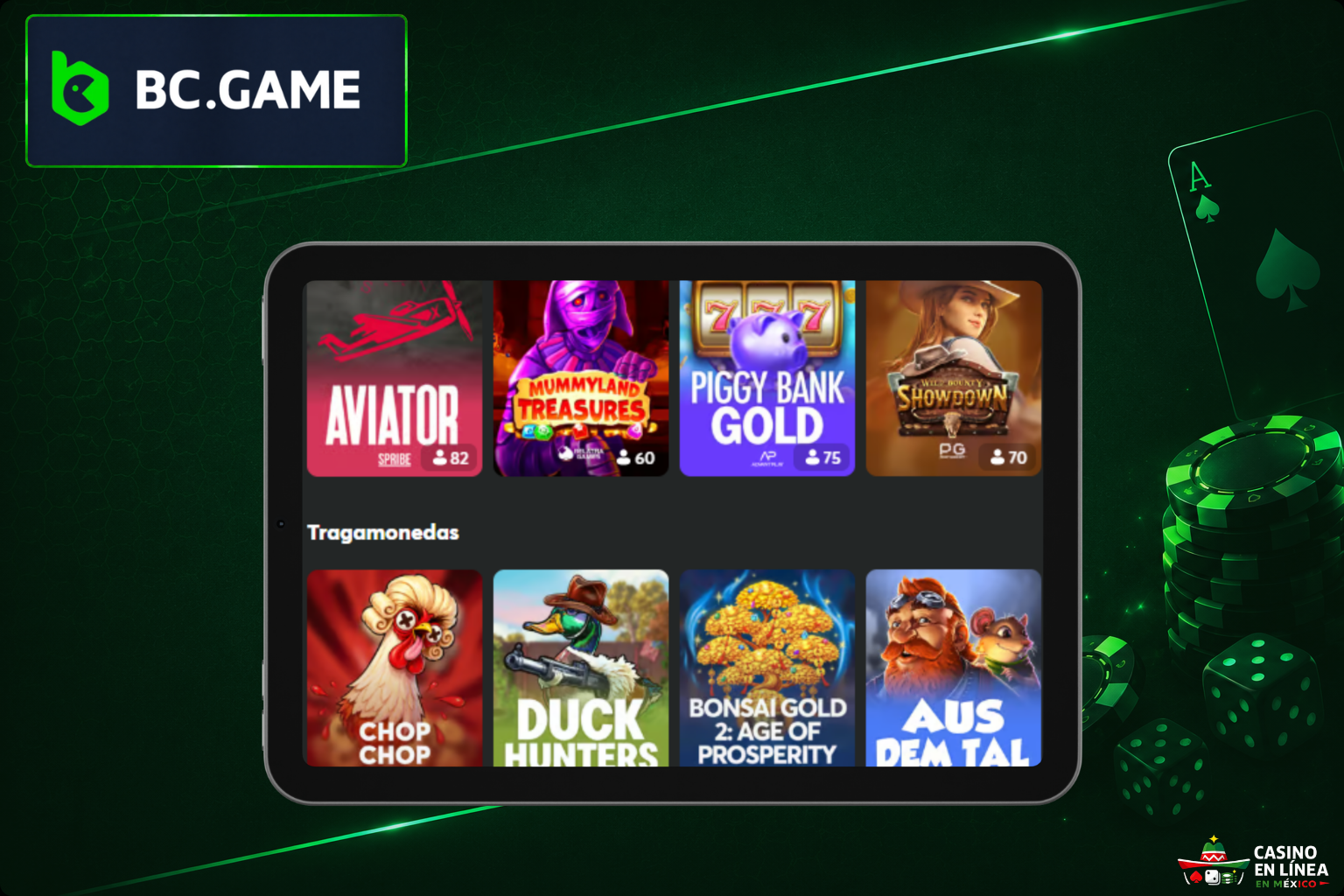 Tragamonedas online en BC.Game
