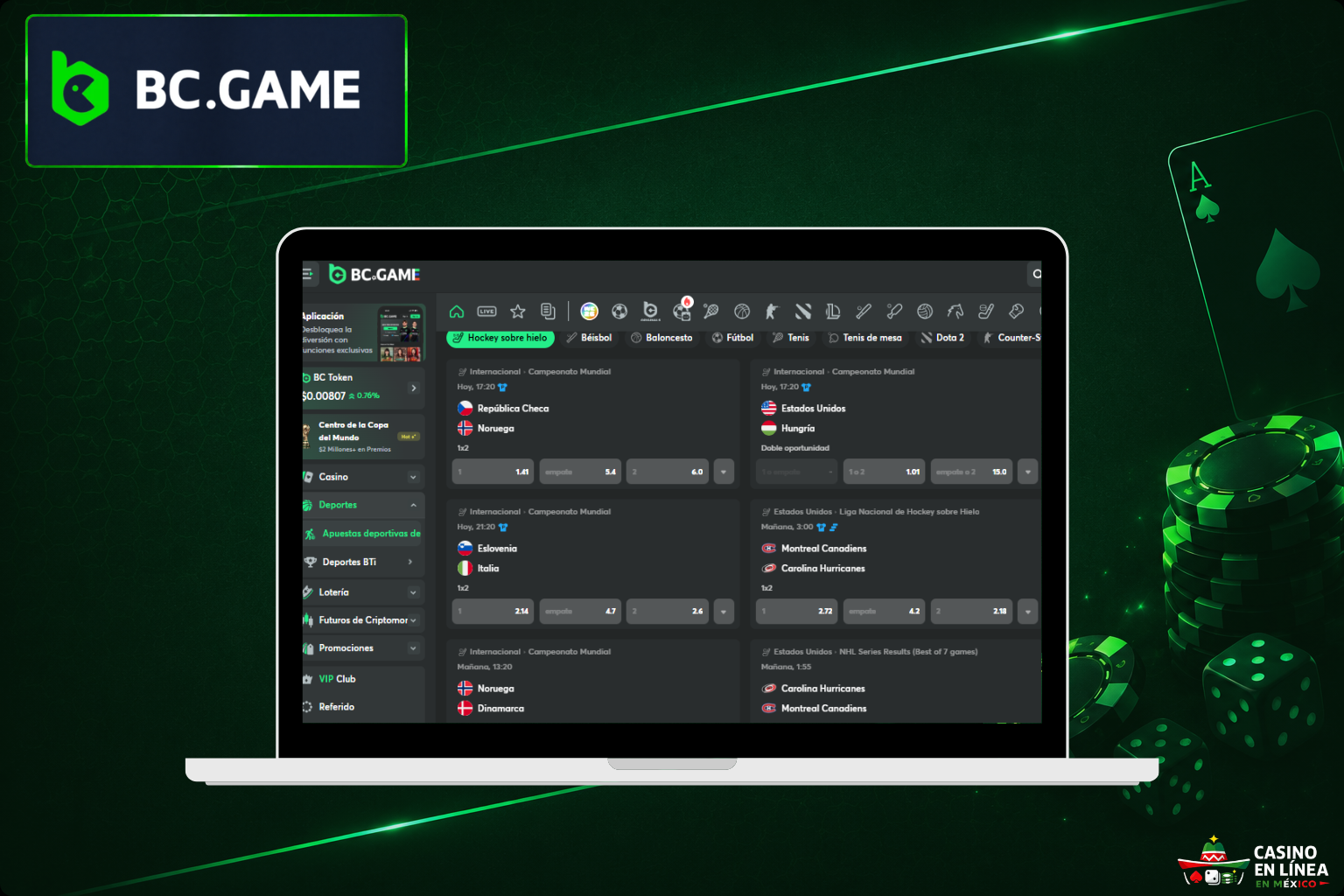 Apuestas deportivas rápidas de BC.Game