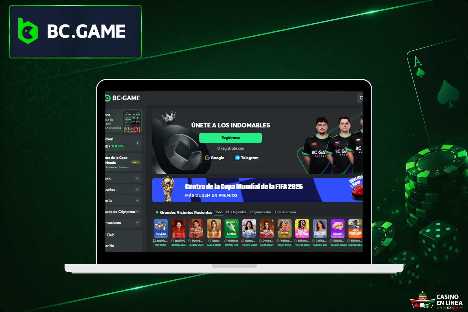 Sitio web oficial de BC.Game para usuarios
