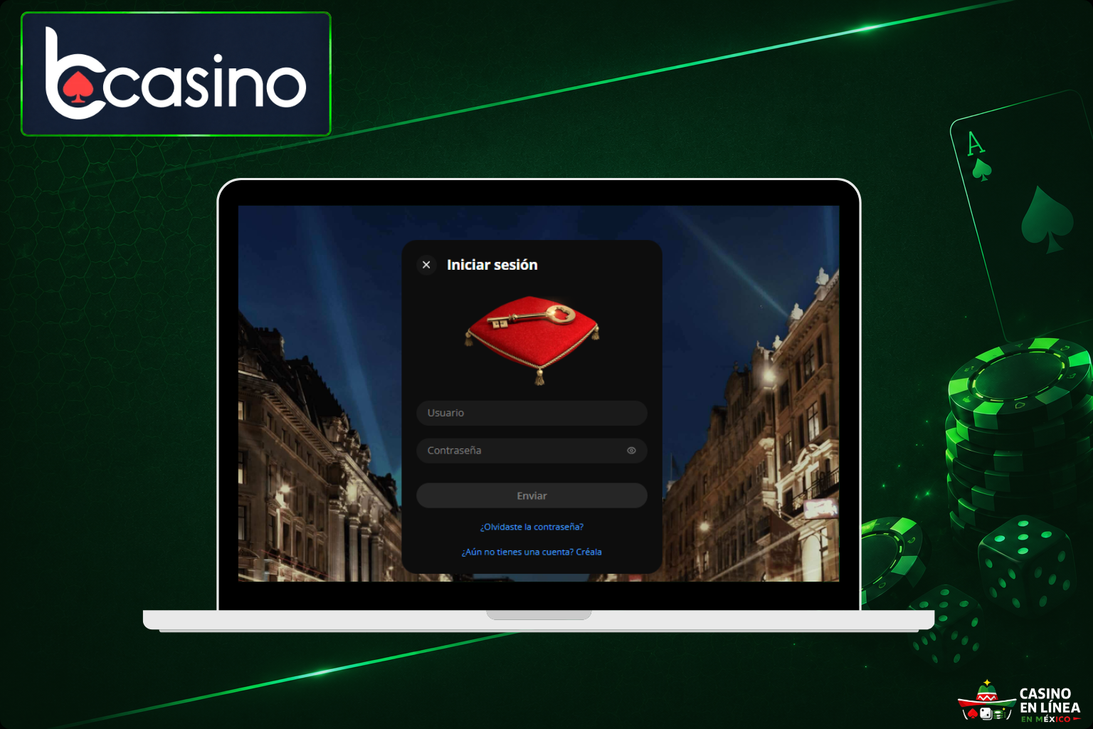 Inicia sesión en el portal del casino bCasino