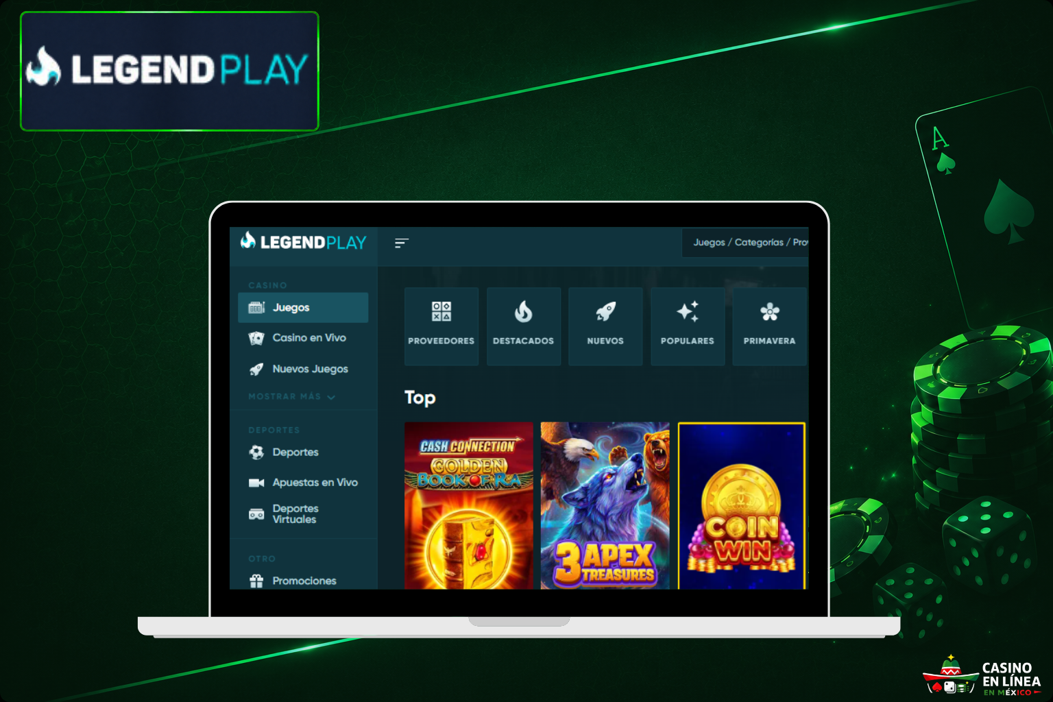 Sitio web oficial de LegendPlay Casino