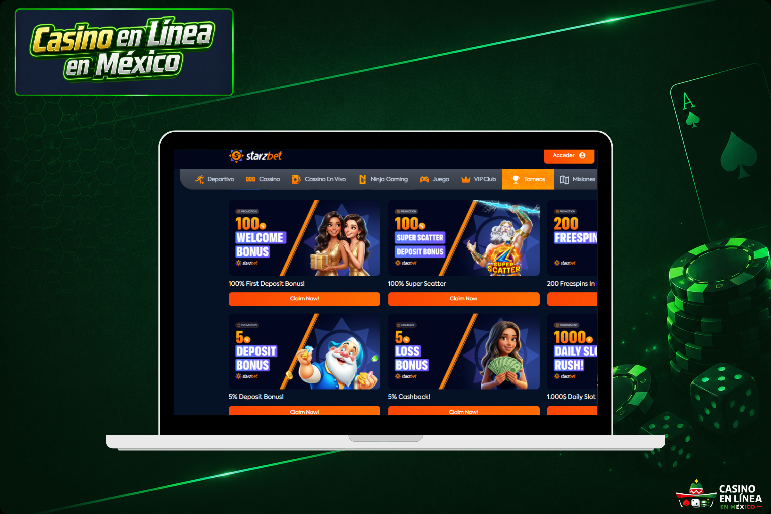 Los mejores bonos del casino Starzbet