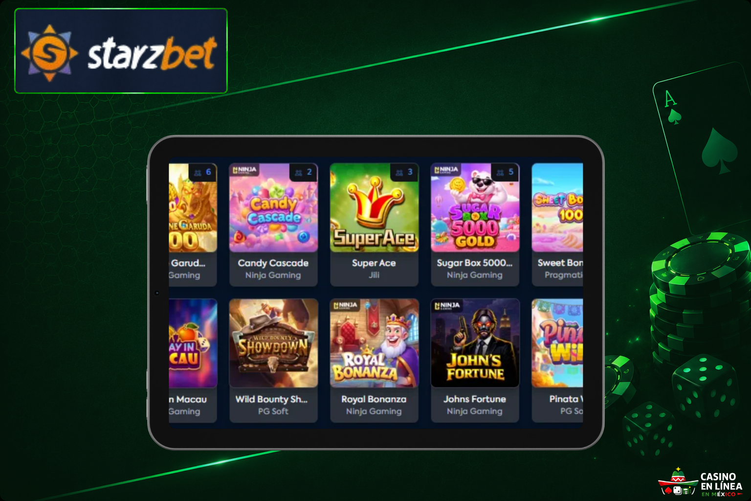 Tragamonedas online de la plataforma de juegos Starzbet