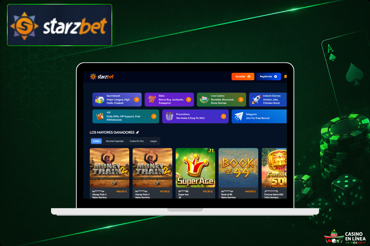 Sitio web oficial del casino Starzbet