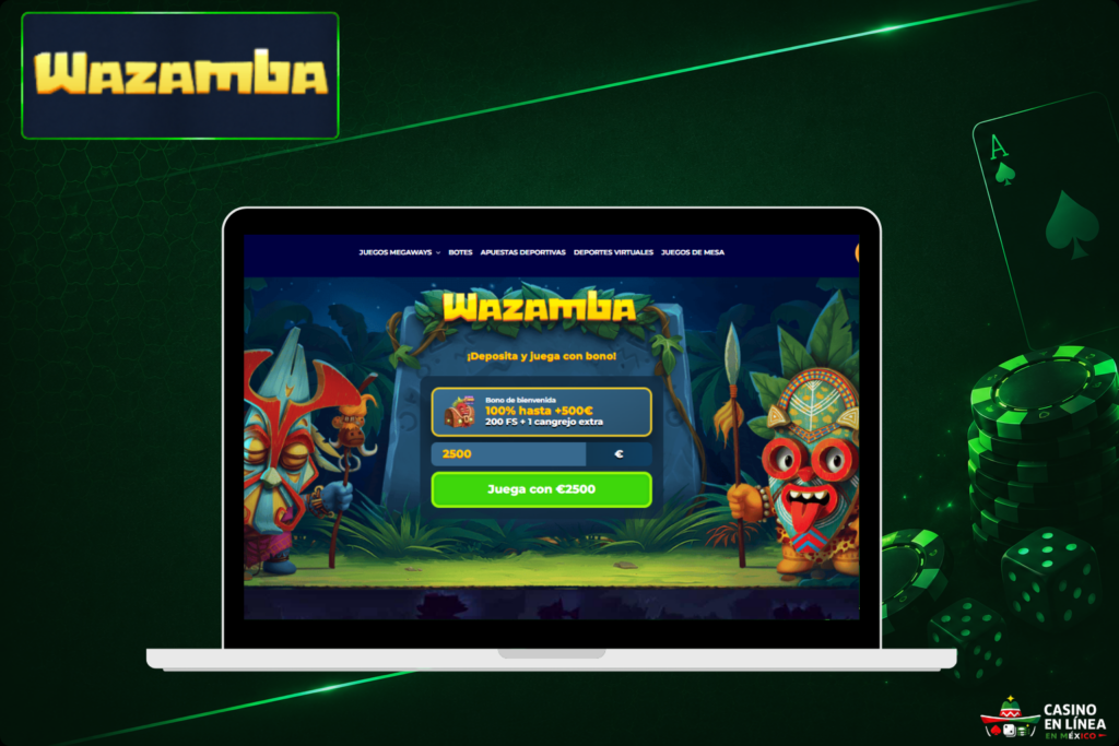 Sitio web oficial de Wazamba Casino