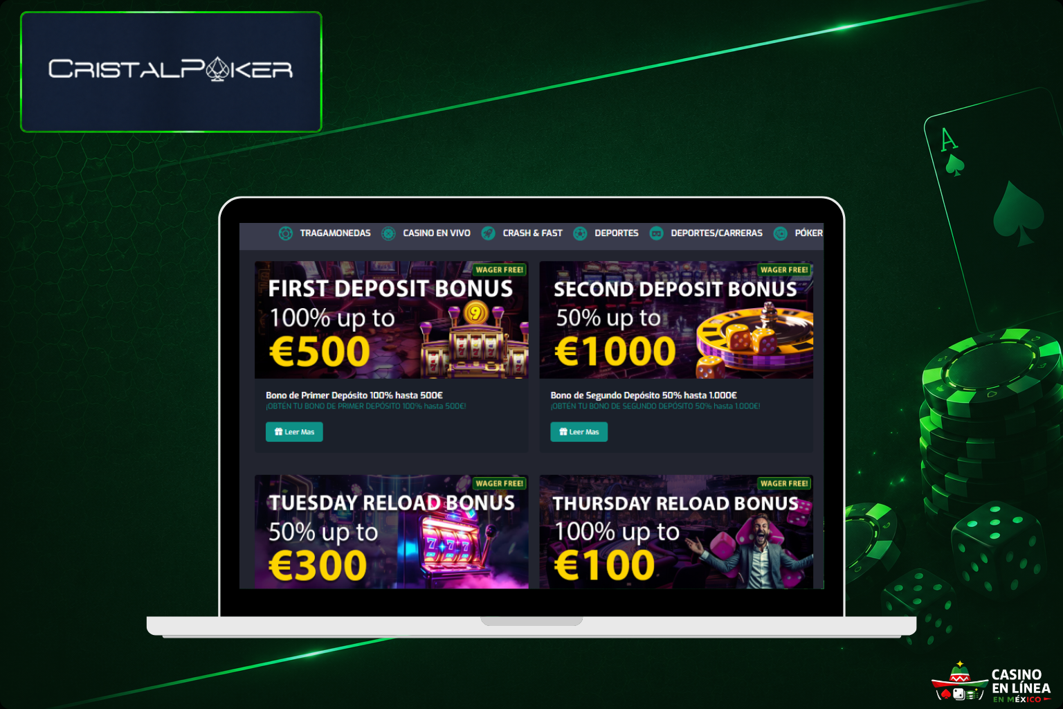 Cristal Poker Casino Uzbekistan veb-saytida bonus takliflari